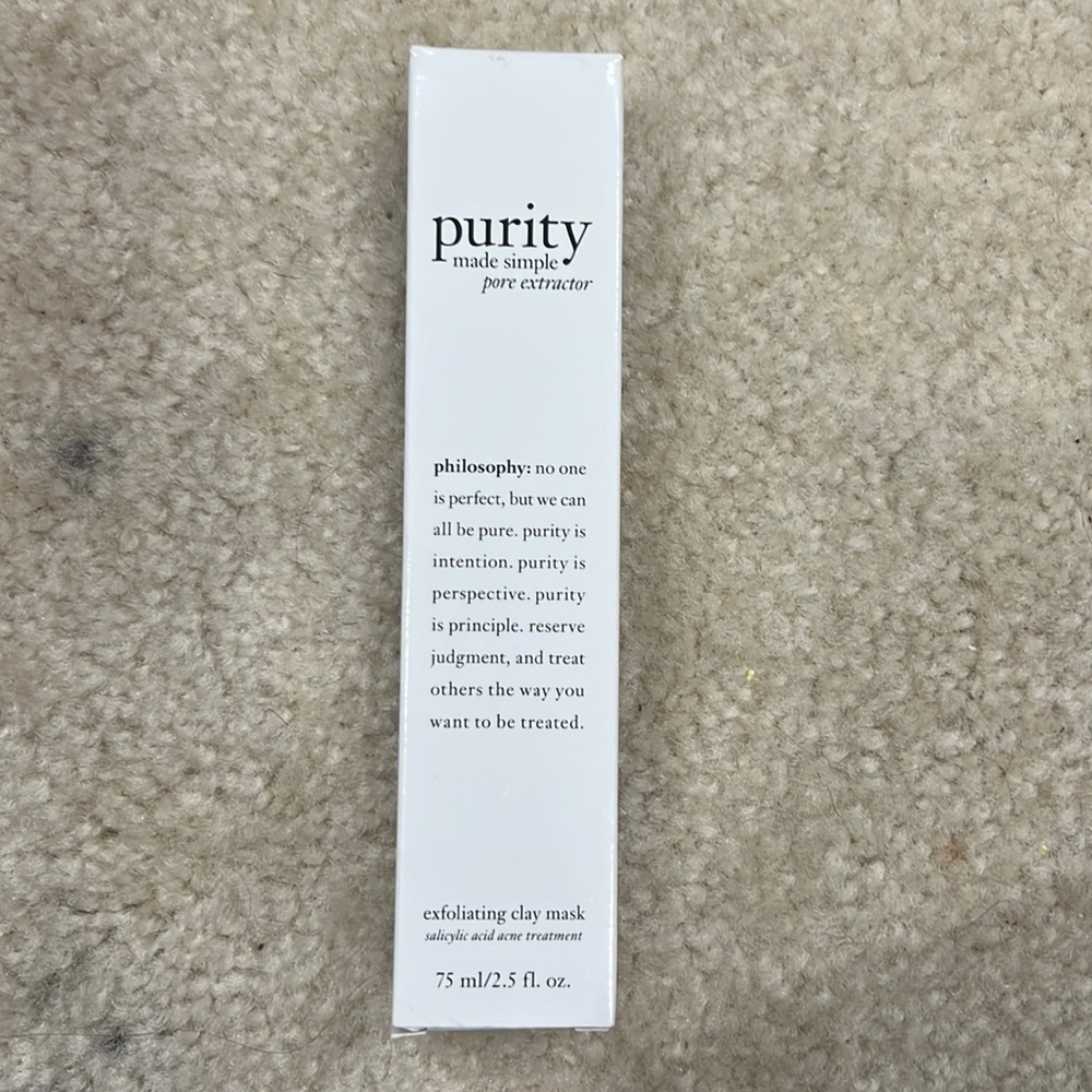 BRAND NEW Philosophy Purity Made Simple Pore Extractor Exfoliating Clay Mask